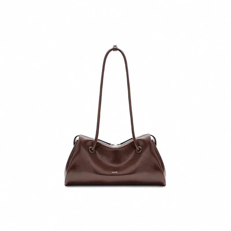 MUVA Vintage Shoulder Bag Mocha Amber Medium