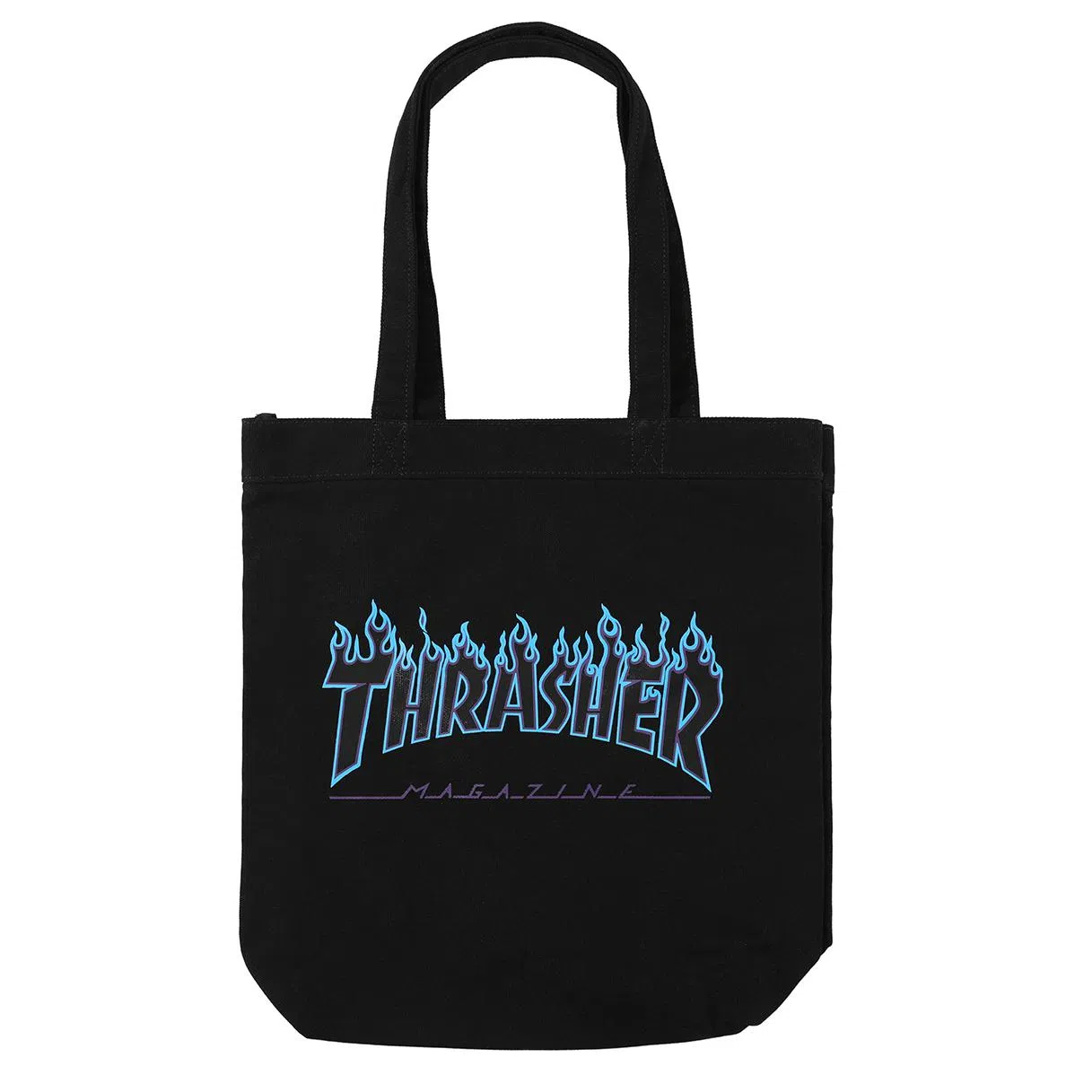 Thrasher Flame Logo Tote Bag Black Purple