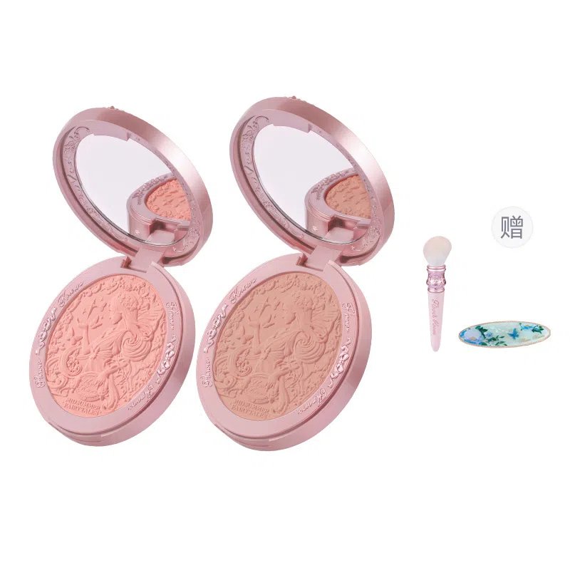 花知晓 仲夏夜系列 羊绒浮雕 腮红 自然哑光素颜雾面 两块装