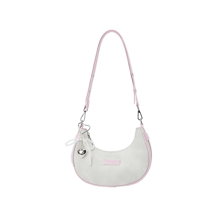 森马 洋气精致 合成革 新月包单肩包 女款 多色