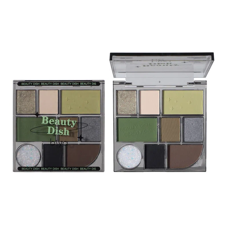 比雅 玩趣九色 眼影 膏/霜状 修饰轮廓哑光提亮肤色珠光自然 细腻闪粉亮片烟熏甜酷女神妆眼影盘