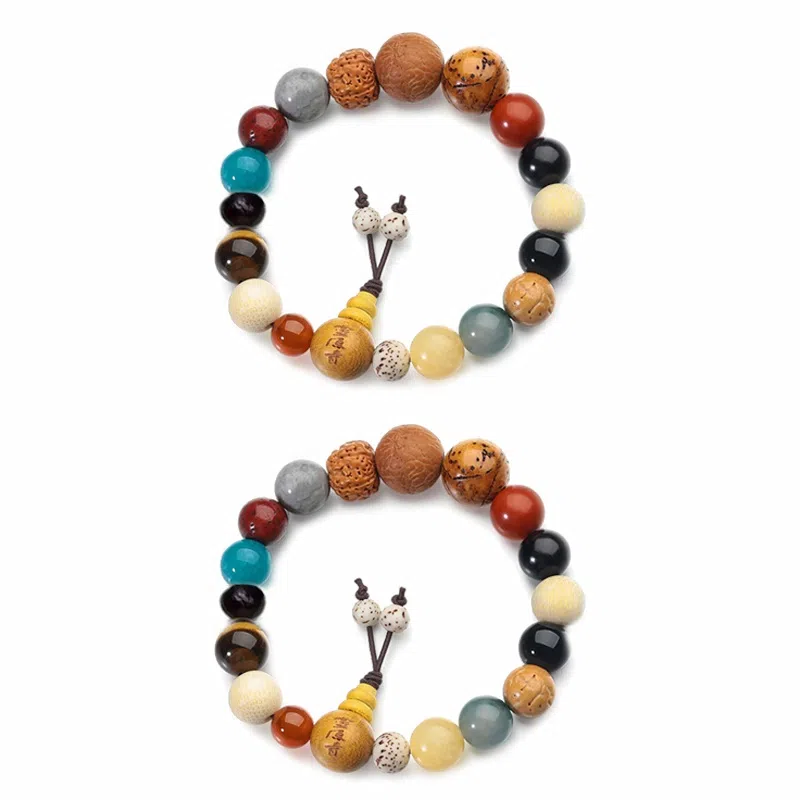 彗时 灵隐寺十八籽国风新中式锦鲤考试考试上岸佛珠招财纳福复古国潮香灰六字箴言转运珠 菩提子/菩提籽 手串 男女同款情侣款