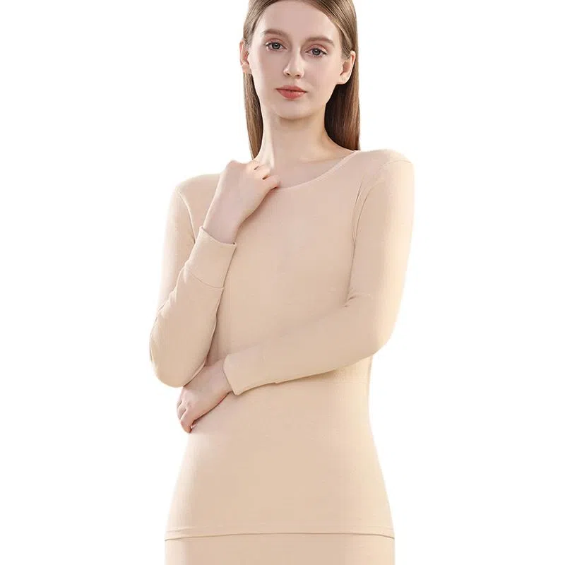 欧迪芬 超柔纯棉长袖秋衣高弹贴身长裤秋裤保暖套装 女款