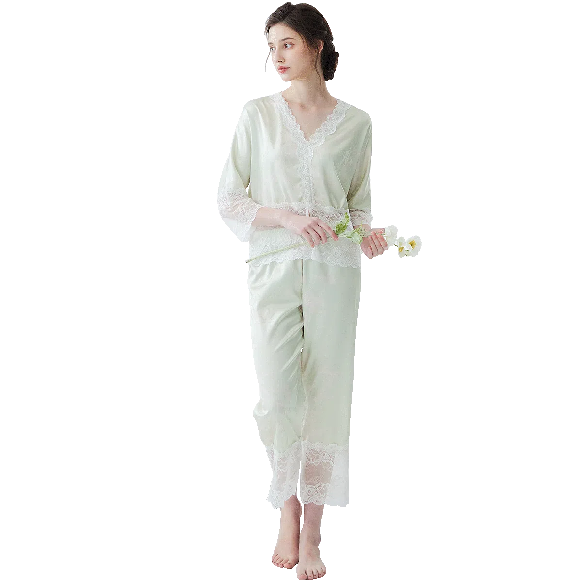 欧迪芬 舒适轻薄可外穿睡衣套装 女款