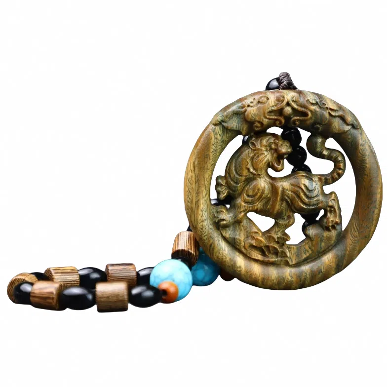 書卓 国潮新中式 精致轻奢高级感 转运 腰缠万贯#好运 绿檀 把件 男女同款情侣款