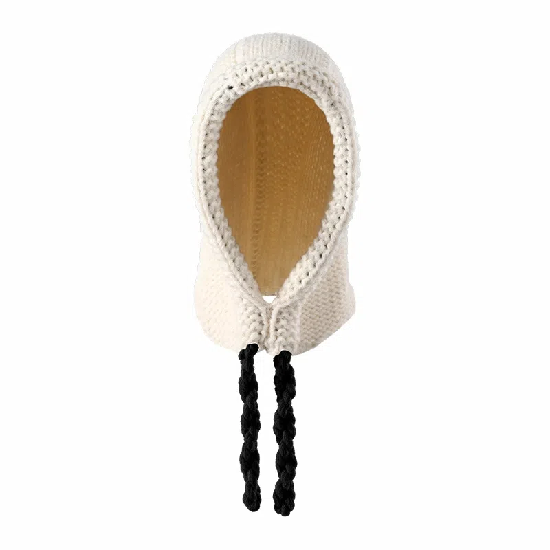 南极人 韩国巴拉克拉法帽护耳保暖针织帽护脖防寒加厚粗毛线雷锋帽子 百搭 绒线帽 女款