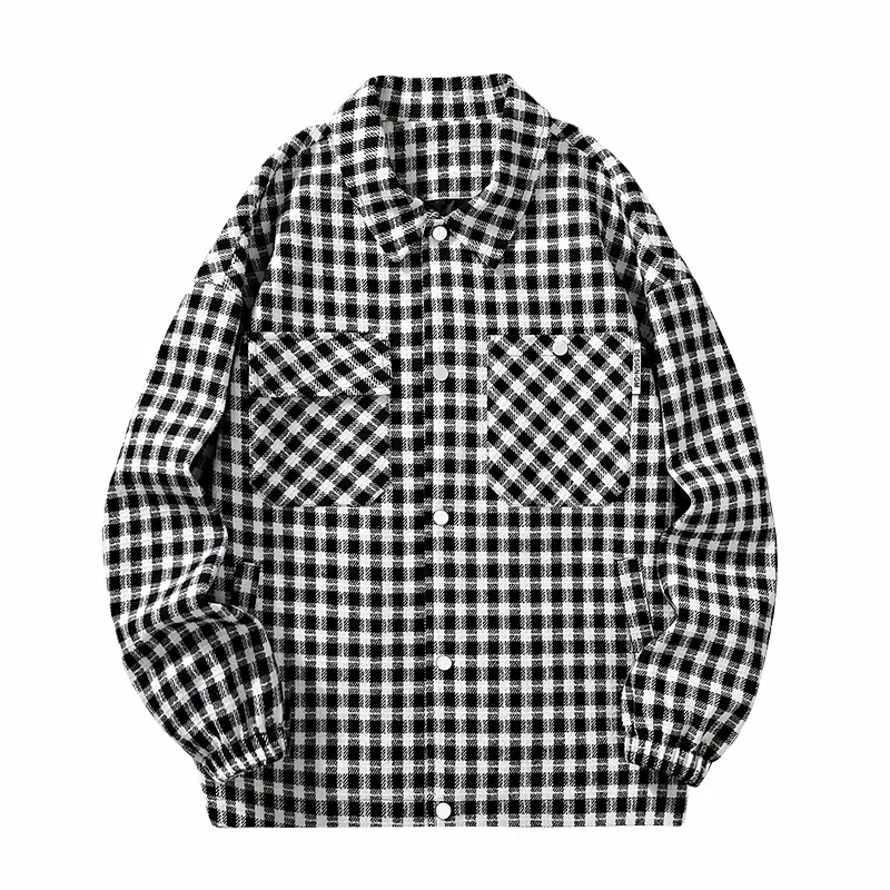 Brand Model Jacket Plaid Collar