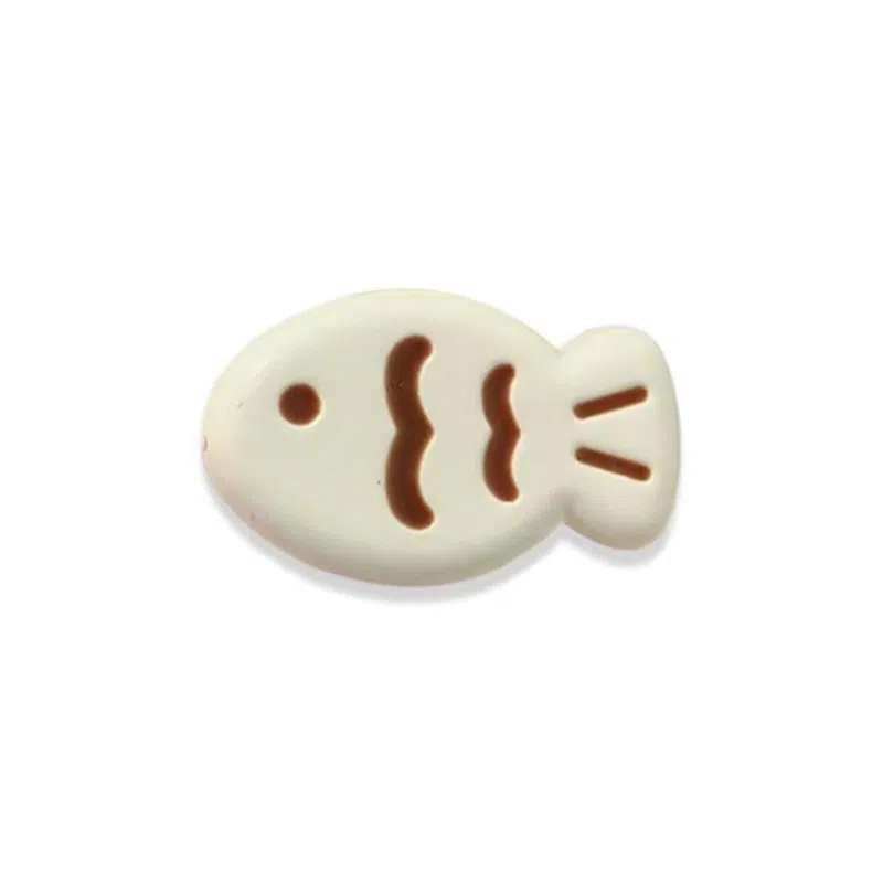 零界 鲷鱼烧圆润趣味可爱呆萌多巴胺少女日常立体 亚克力 发夹 女款 白色