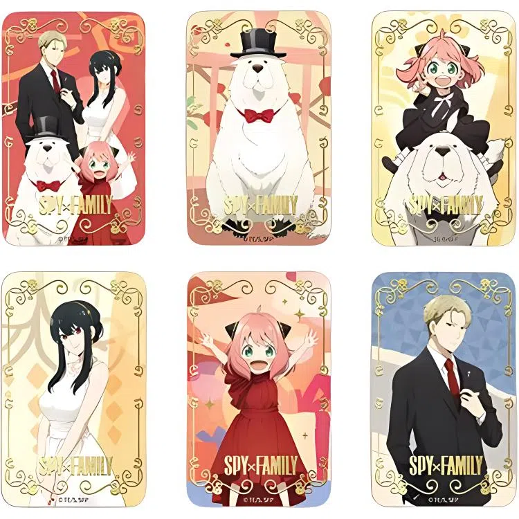 谷娘 间谍过家家烫金方形 阿尼亚吧唧二次元盲盒周边 徽章