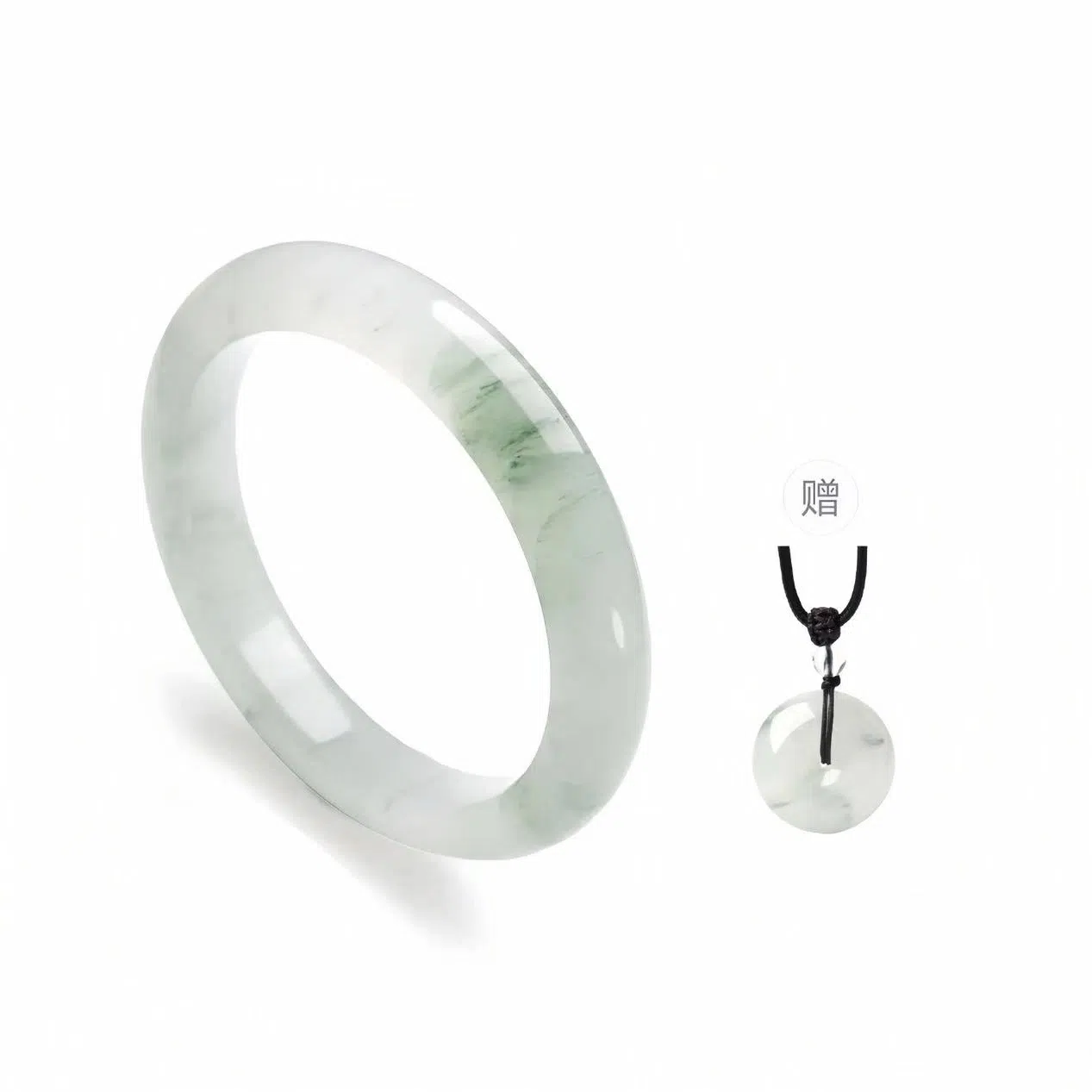 吉瑶 贵妃镯  平安 新中式 国潮古风 清冷优雅 高级感温婉 天山翠 手镯 女款