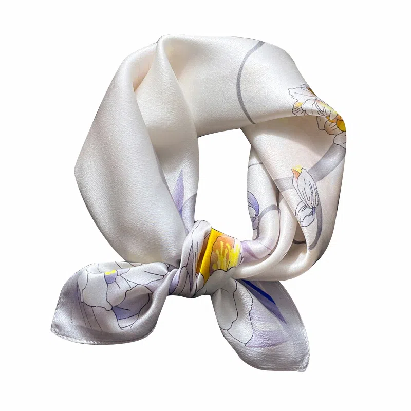 木林森 素绉缎气质旅游真丝小领巾 桑蚕丝 丝巾 男女同款情侣款