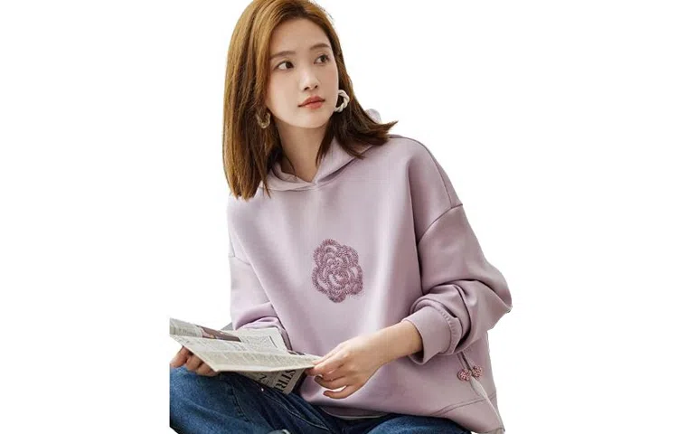 【dme】 假两件连帽长袖卫衣 女款