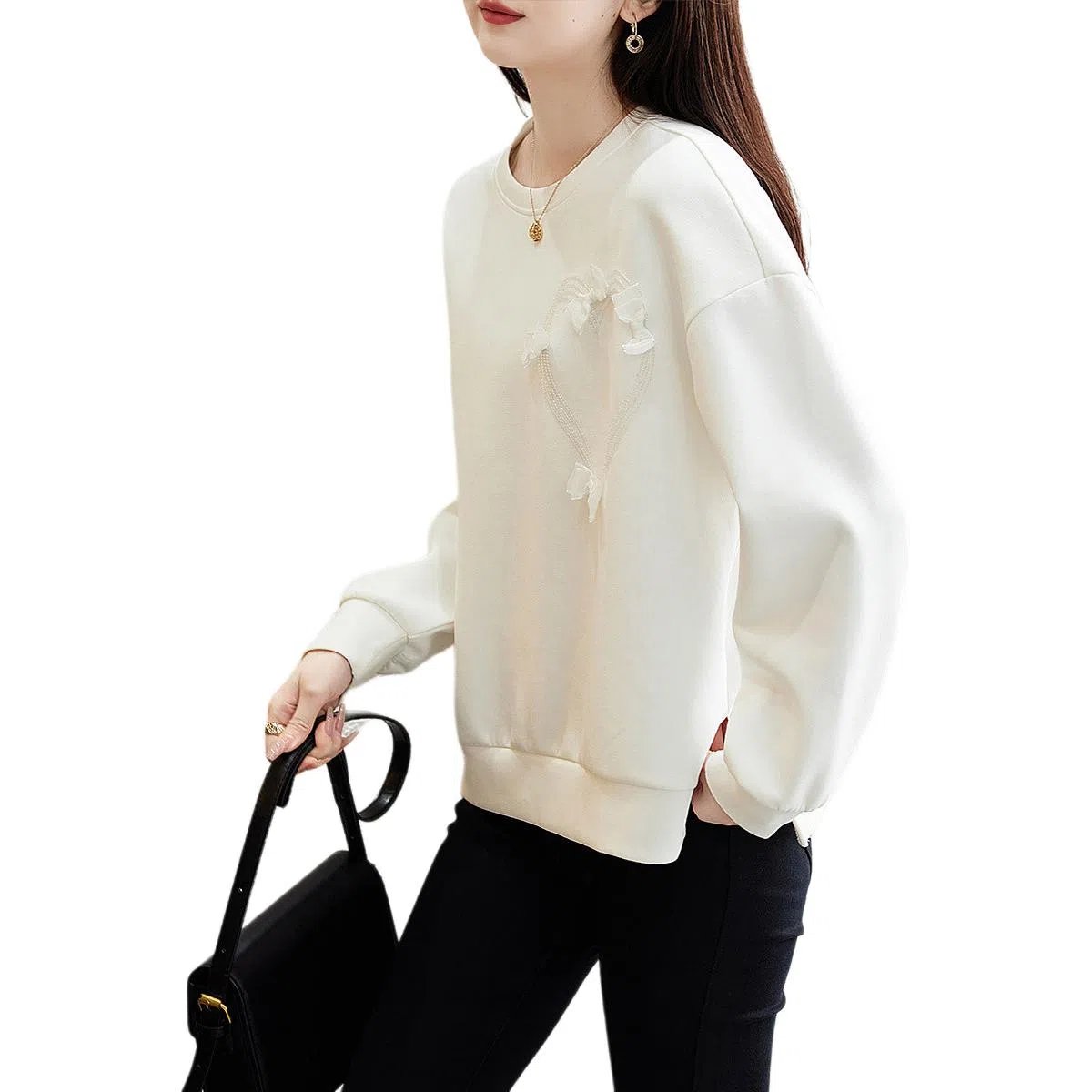 【dme】 基础简约圆领宽松卫衣 女款