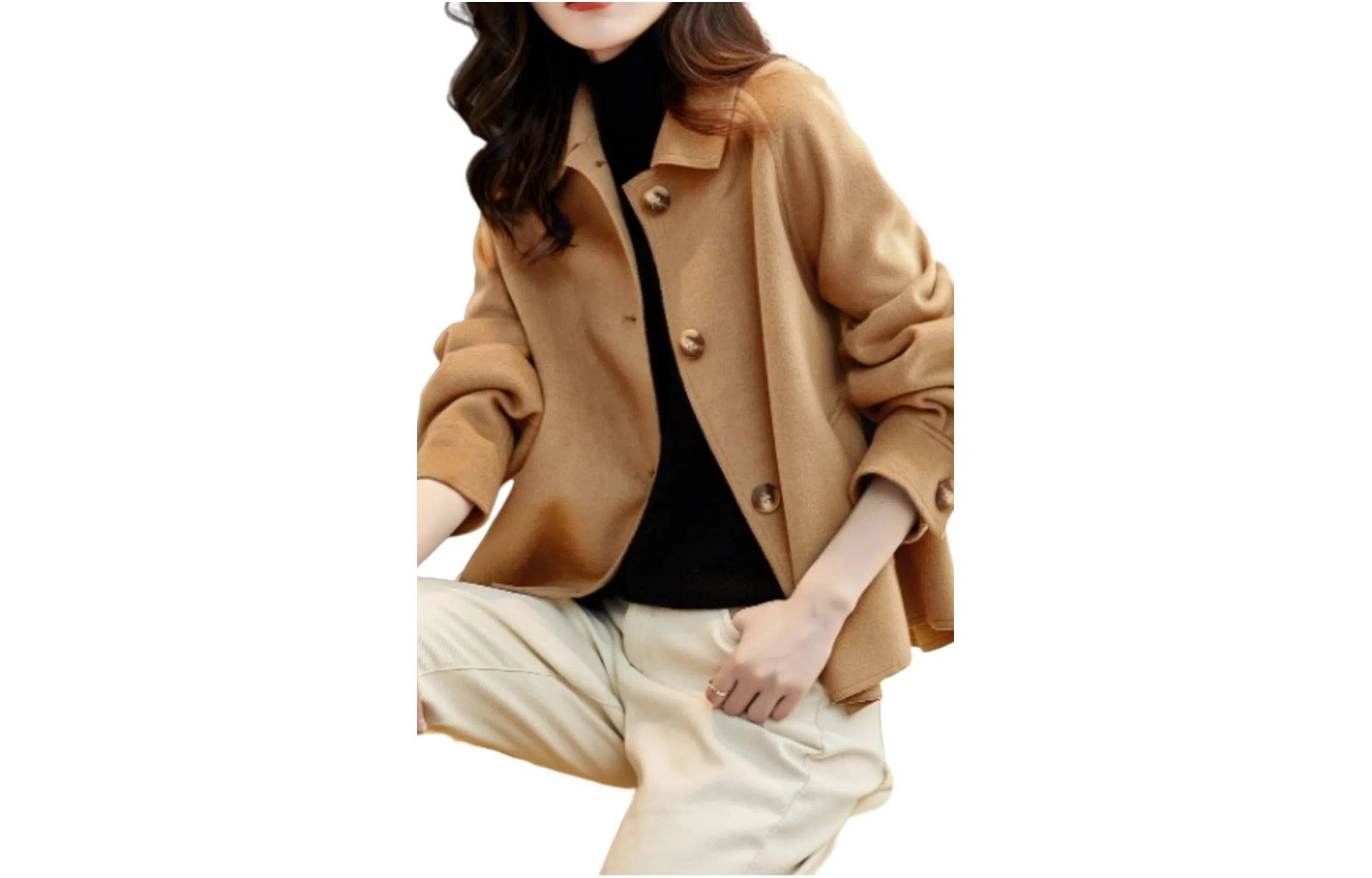 【dme】 翻领小个子长袖大衣 女款