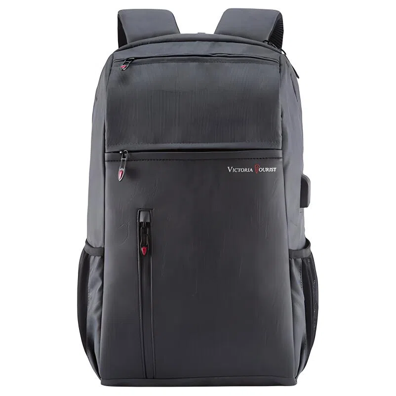 维多利亚旅行者 大容量多功能 复合材料 双肩包 男款 黑色