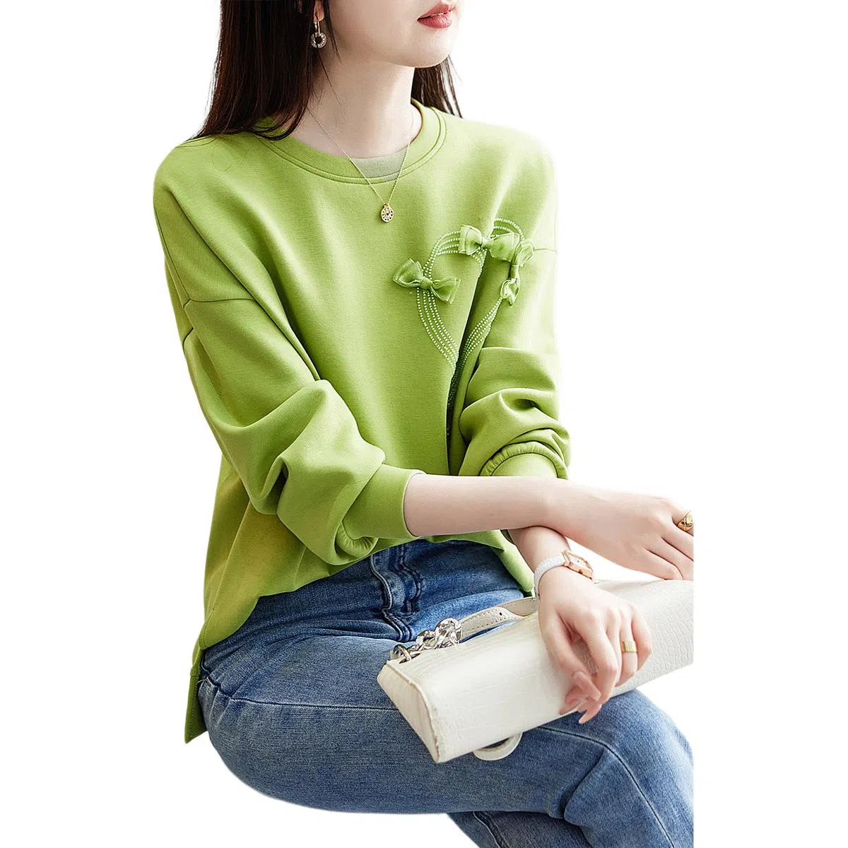 【dme】 基础简约圆领宽松卫衣 女款