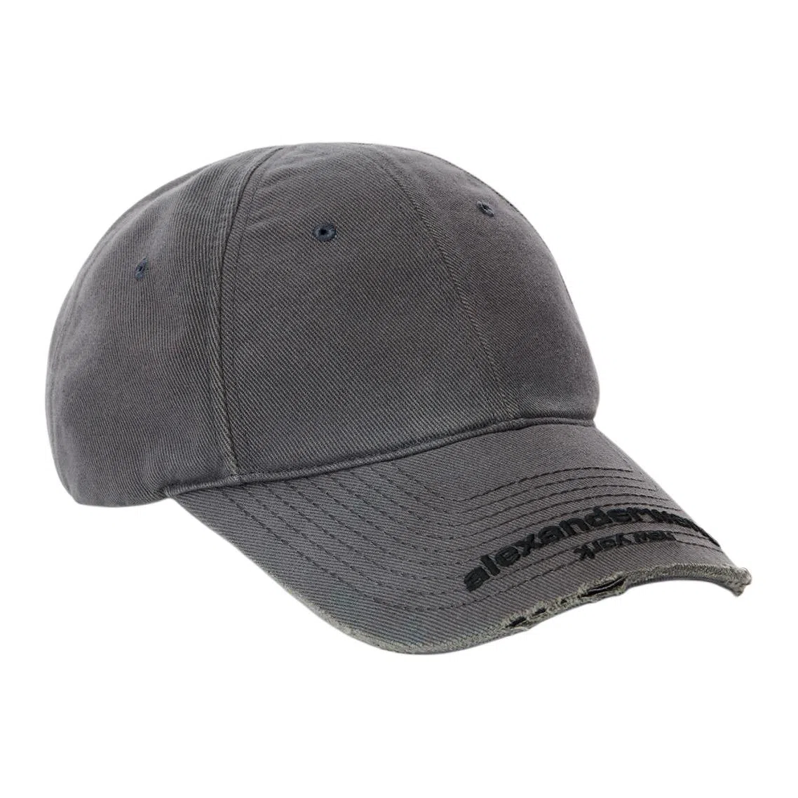 Alexander Wang Logo Cotton Cap Gray
