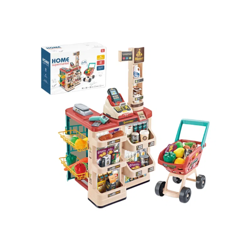 咕轹 仿真超市售货台购物车 早教益智玩具