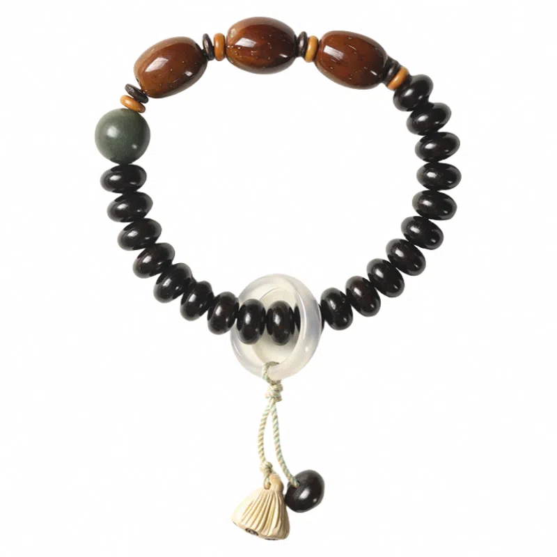 書卓 经典设计款 招财紫金鼠鼓珠 菩提民族风森系手链文玩#好运 黑檀 手串 男女同款情侣款