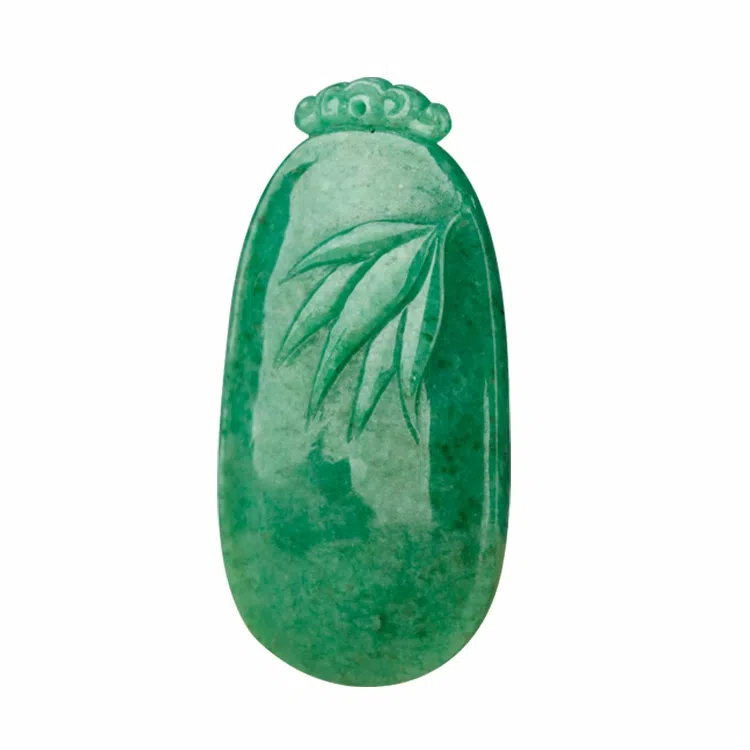 玉说 国潮竹报平安天蓝料牌子 独山玉 吊坠 男女同款情侣款