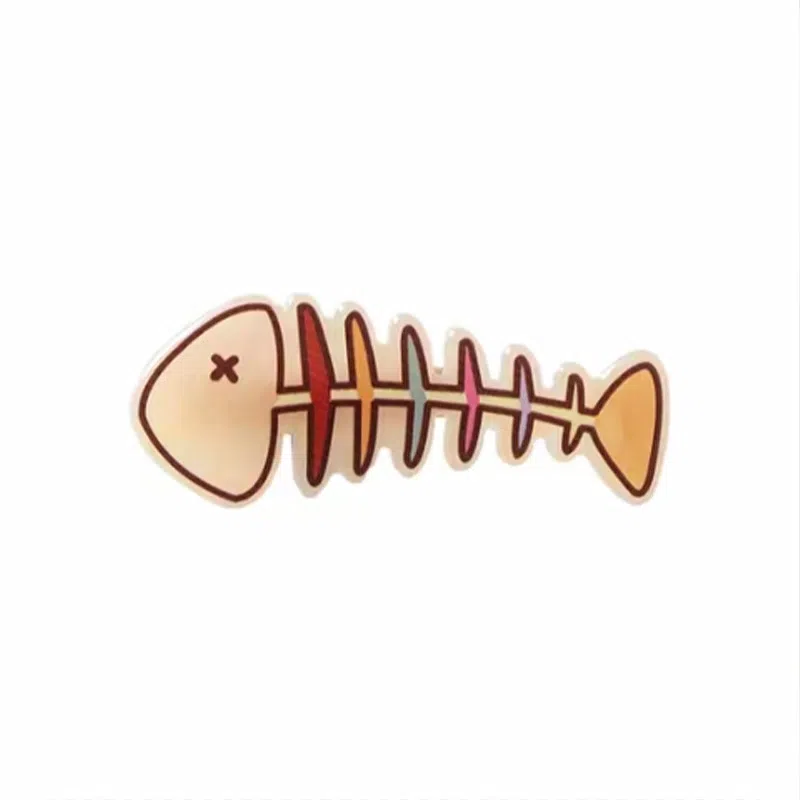 零界 猫猫狗狗骨头侧边可爱少女感卡通童趣百搭日常发饰 亚克力 发夹 女款