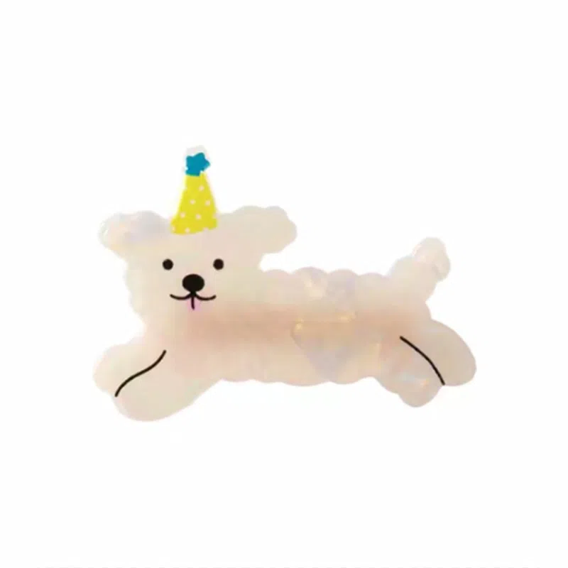 零界 猫猫狗狗骨头侧边可爱少女感卡通童趣百搭日常发饰 亚克力 发夹 女款