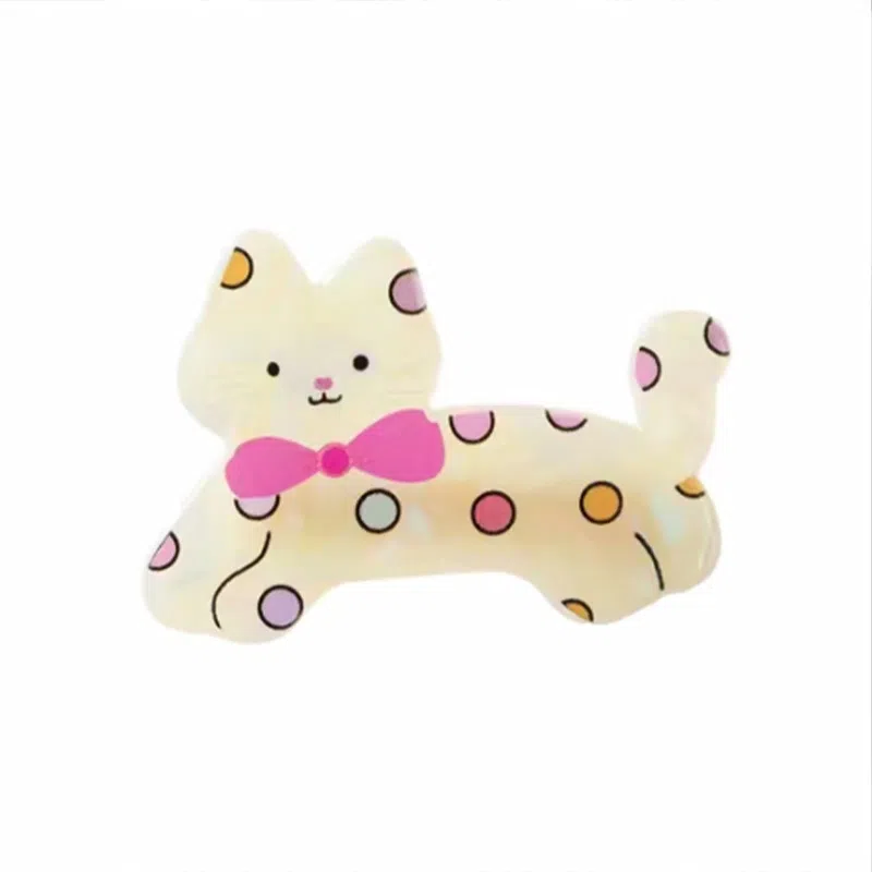 零界 猫猫狗狗骨头侧边可爱少女感卡通童趣百搭日常发饰 亚克力 发夹 女款