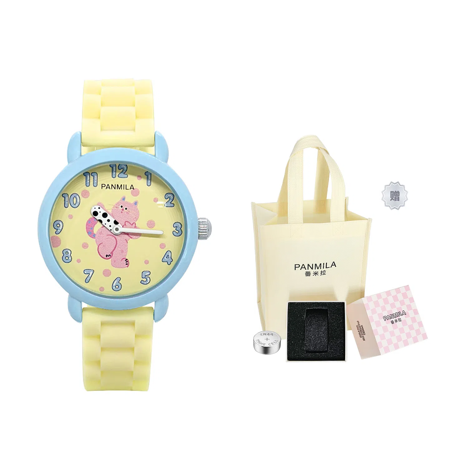 番米拉狂欢派对系列 石英机芯 硅胶表带 国表 女表 红色表盘