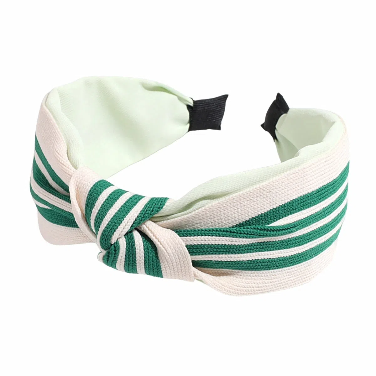 彤彤兔 时尚法式优雅复古宽边条纹打结外出休闲百搭 布料 发箍 女款