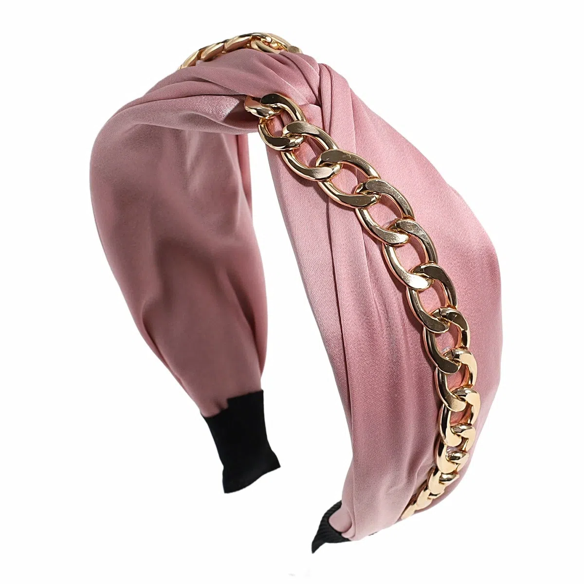 彤彤兔 时尚法式优雅复古宽边条纹打结外出休闲百搭 布料 发箍 女款