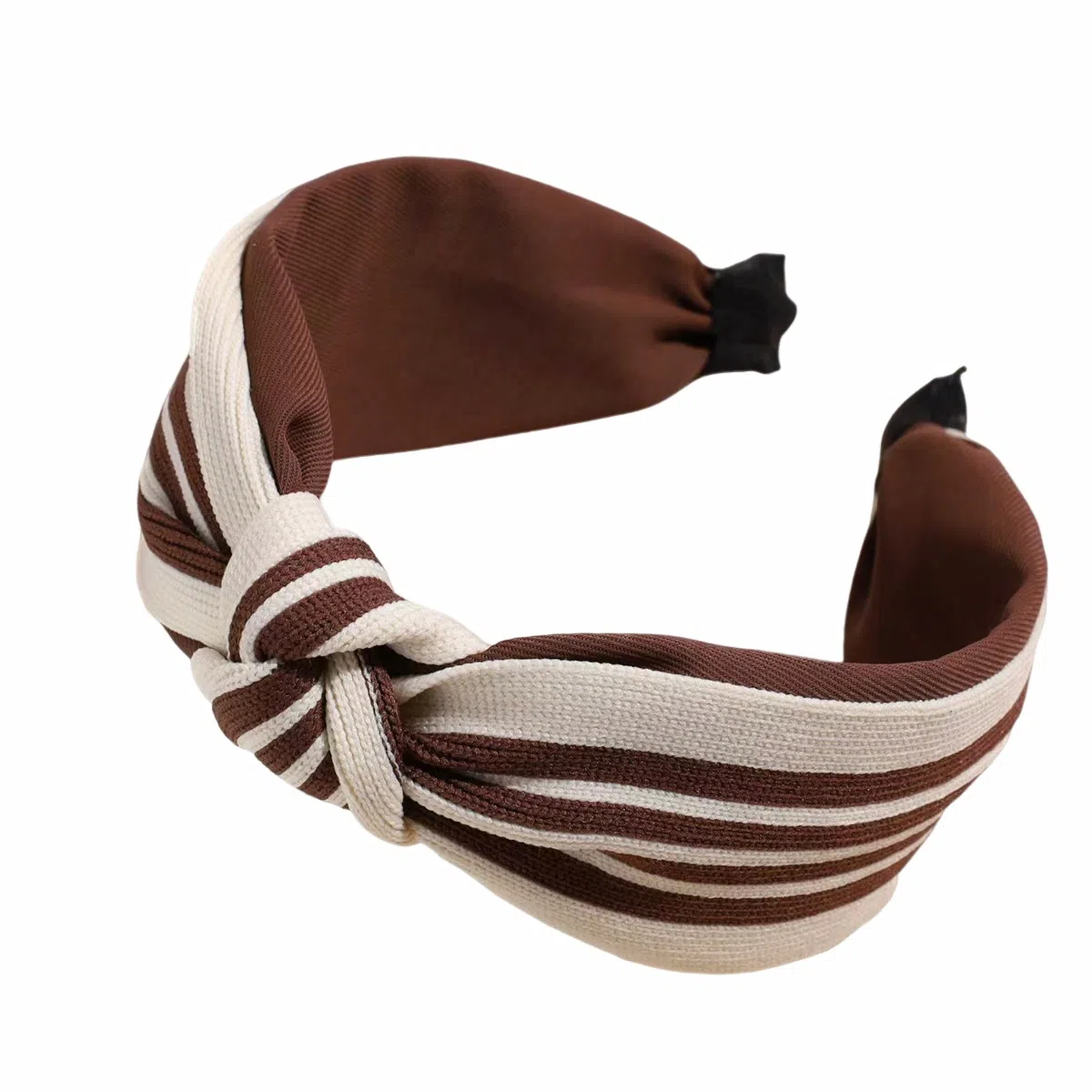 彤彤兔 时尚法式优雅复古宽边条纹打结外出休闲百搭 布料 发箍 女款