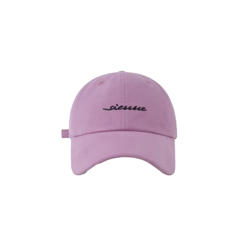 简约时尚百搭潮牌字母刺绣韩版弯檐软顶大头围可调节户外运动休闲遮阳防晒棒球帽 棉 鸭舌帽 男女同款情侣款