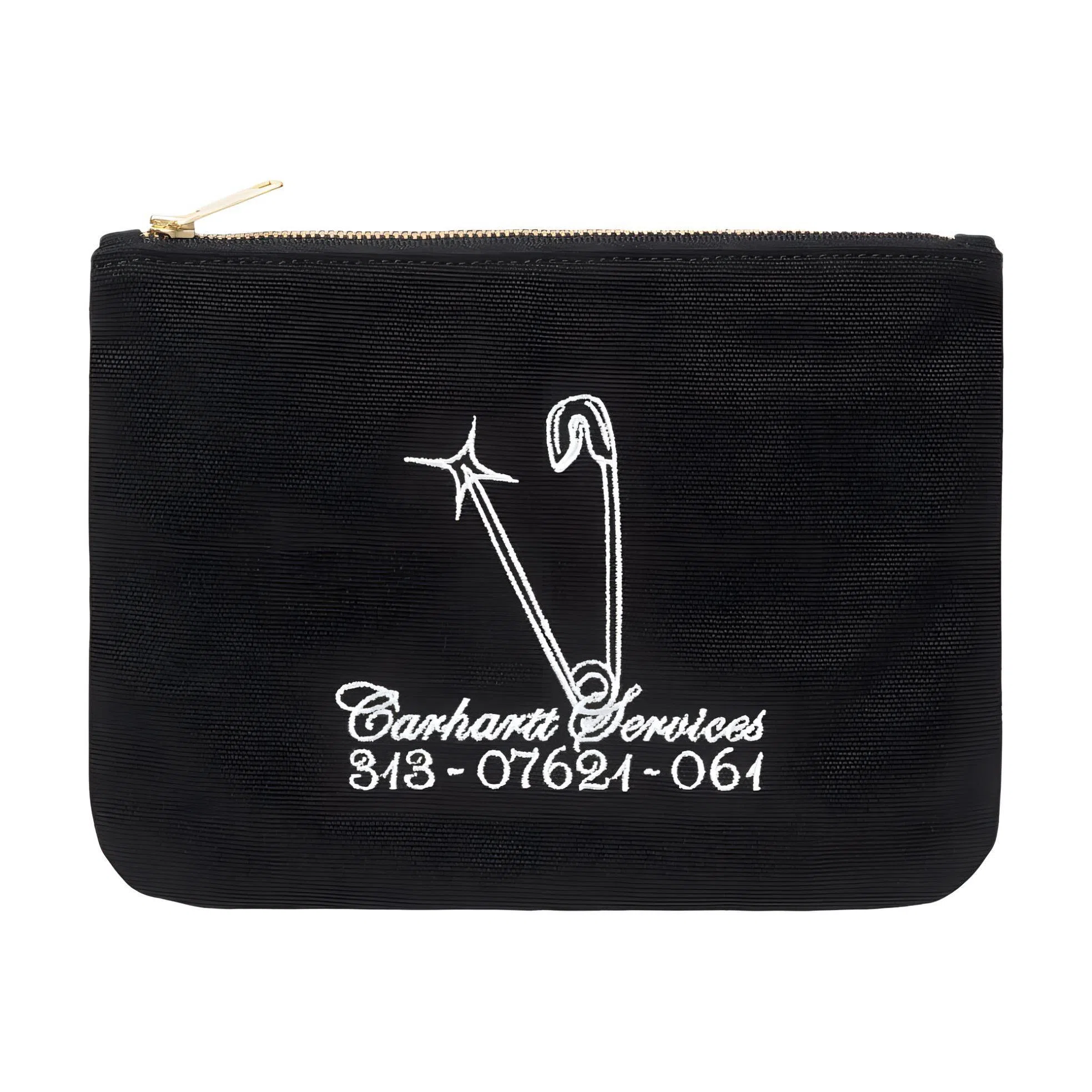 Carhartt WIP Seasonal Pattern Zip Cotton Wallet Black White