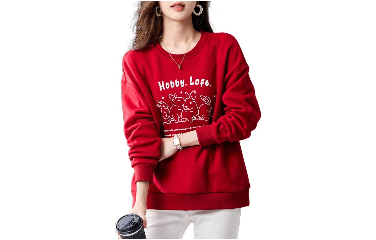 【dme】 字母休闲圆领长袖卫衣 女款