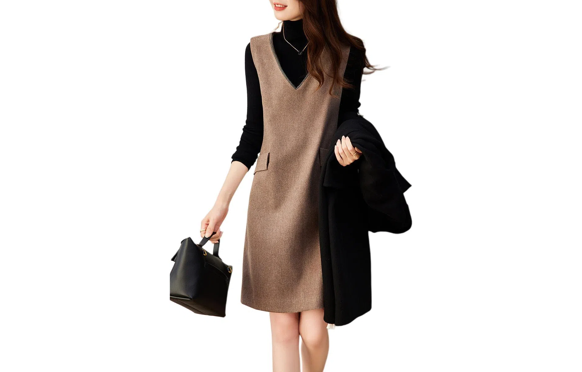 【dme】 纯色气质时尚高级感无袖连衣裙