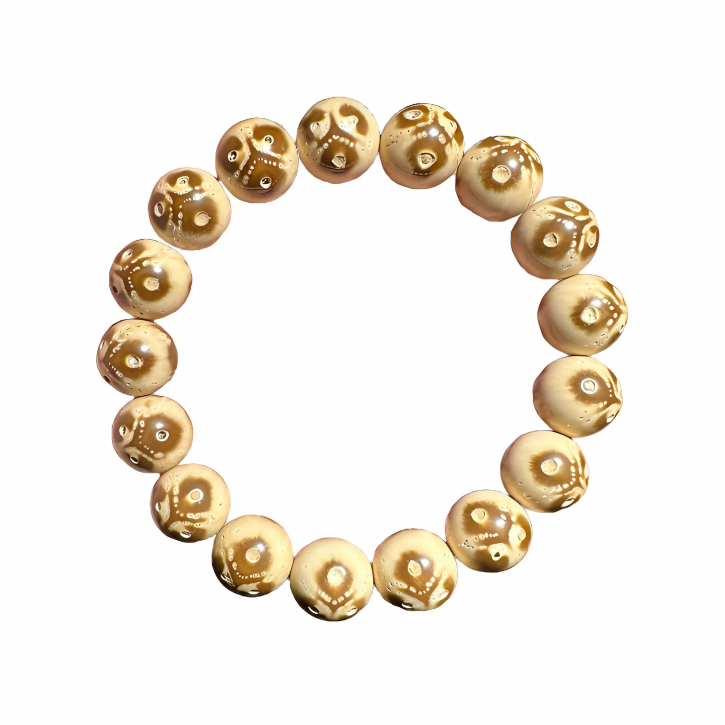 書卓 花皮熊猫 顶级 颗颗精抛 增旺气场平安喜乐 吉祥如意 #好运 紫金鼠 手串 男女同款情侣款