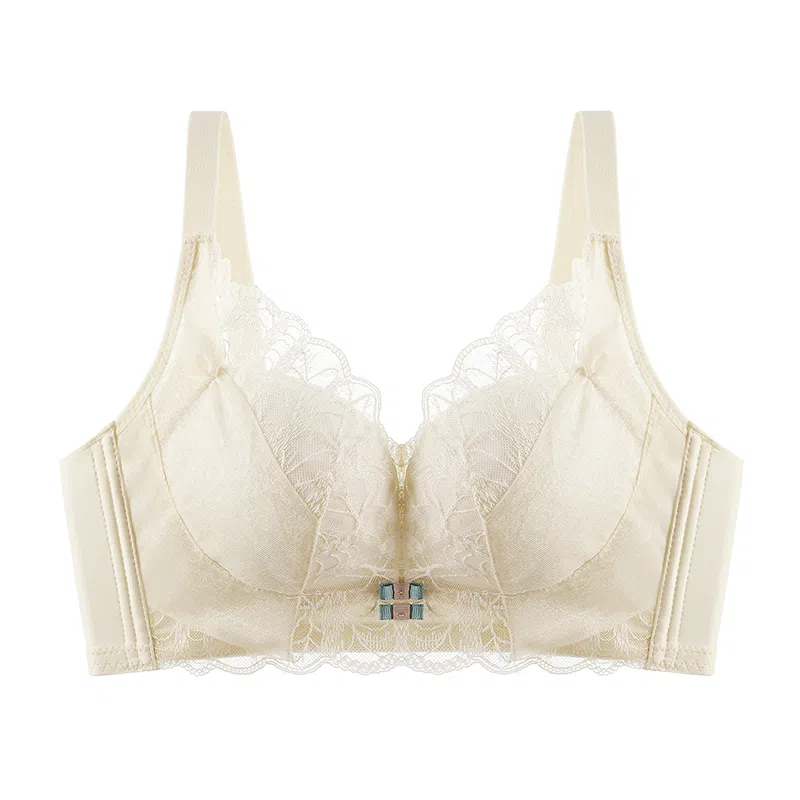 欧迪芬 舒适聚拢上托纯欲蕾丝全包软支撑侧收防外扩无钢圈文胸 女款