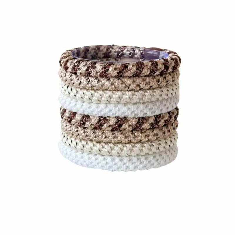 丹琴 丹麦时尚高弹力加粗加厚发绳高端百搭编织头饰简约发饰 皮筋 头绳 女款