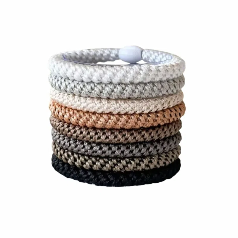 丹琴 丹麦时尚高弹力加粗加厚发绳高端百搭编织头饰简约发饰 皮筋 头绳 女款