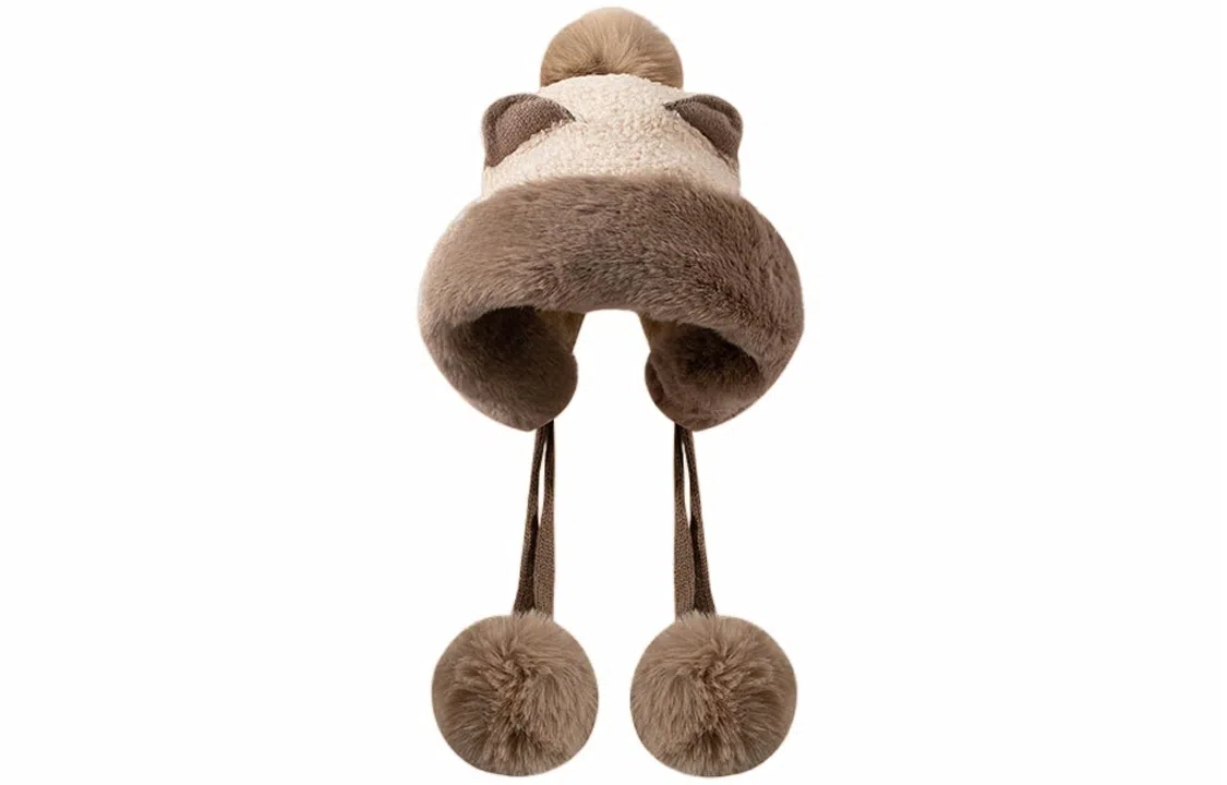 优幽兰 显脸小纯色防风防寒加厚保暖高级感小众 绒线帽 女款