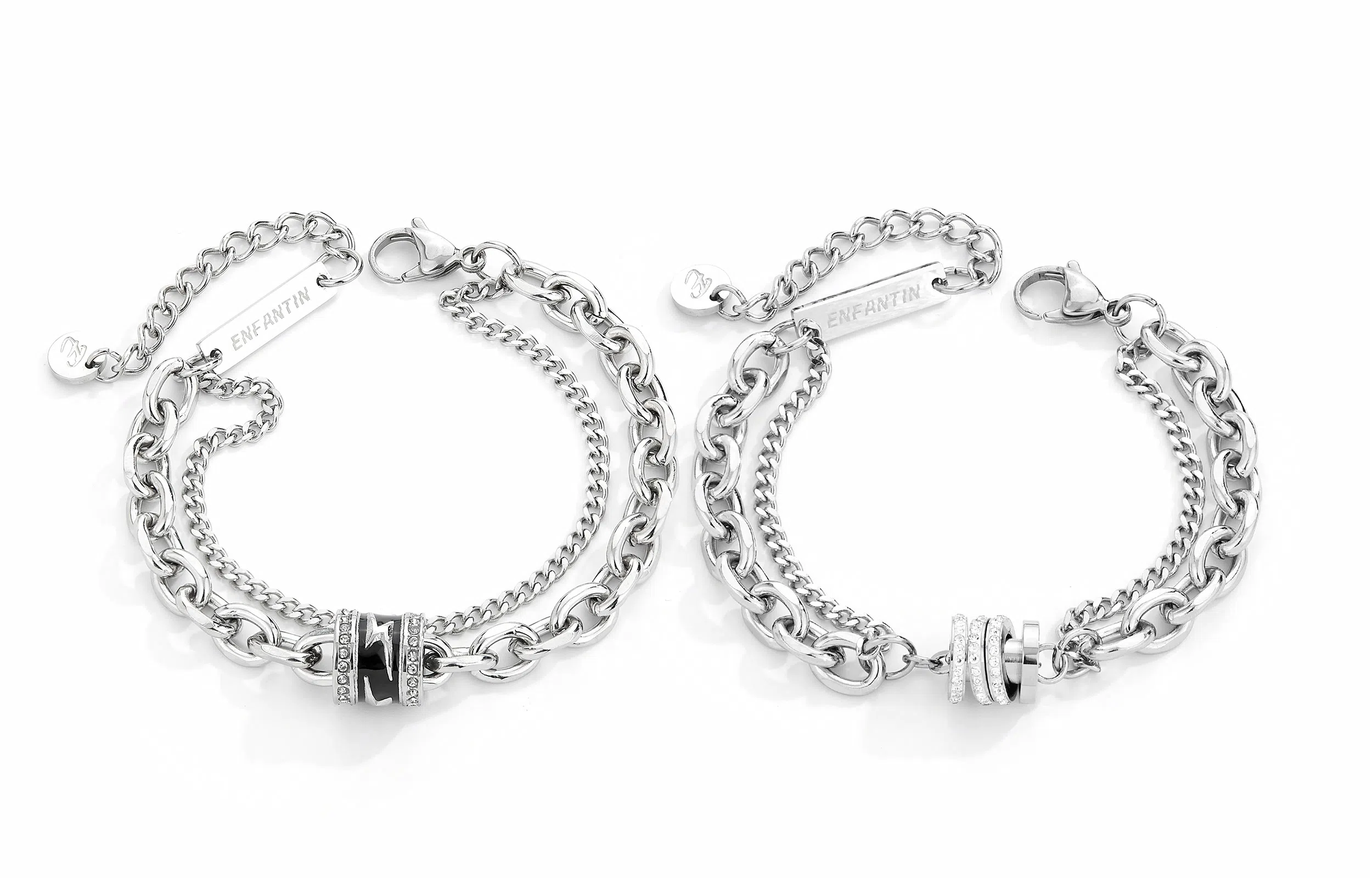 ENFANTIN Double Layer Lightning Cuban Chain Bracelet