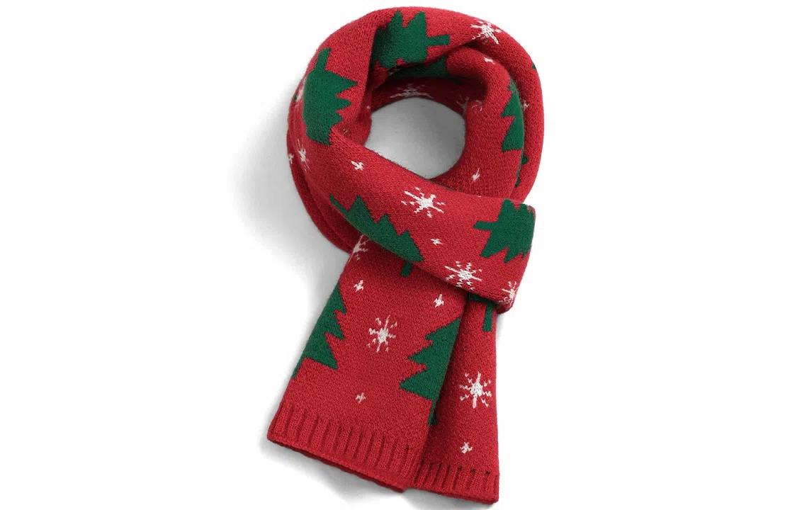 优幽兰 百搭时尚经典款红色防风防寒护脖子氛围感小众 绒线围巾 女款