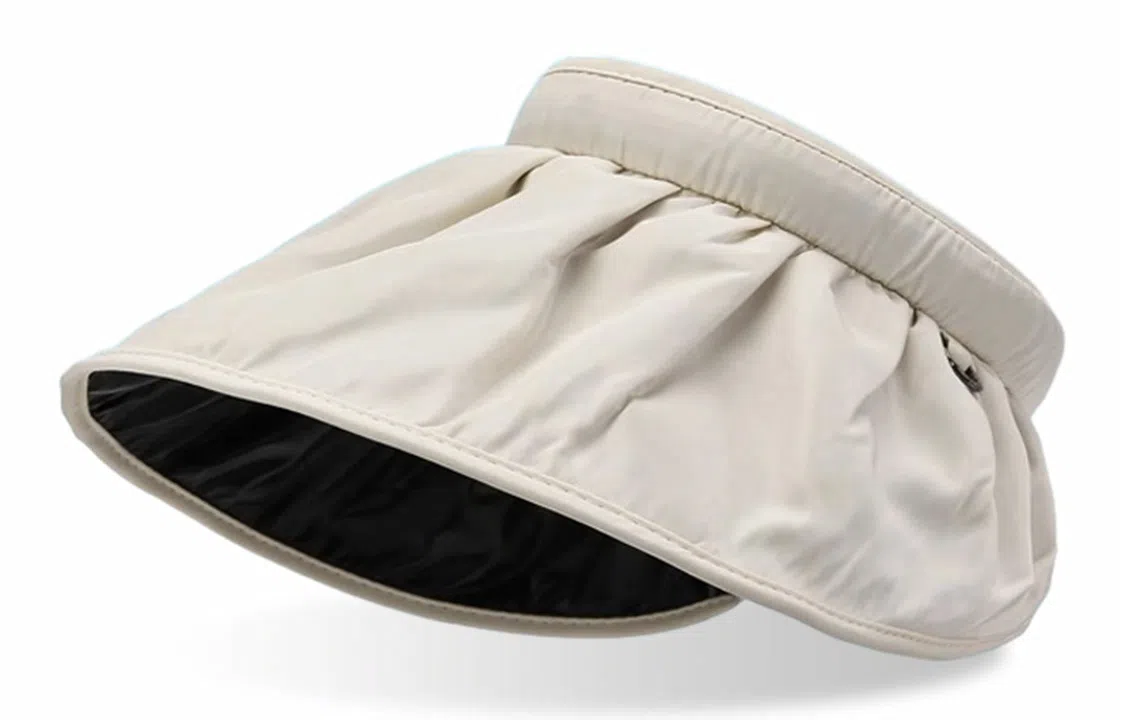 优幽兰 帽子 时尚空顶帽韩版显脸小沙滩帽纯色高级感旅游开车骑车通勤太阳帽防紫外线大头围学生休闲穿搭 聚酯纤维 防晒帽 女款