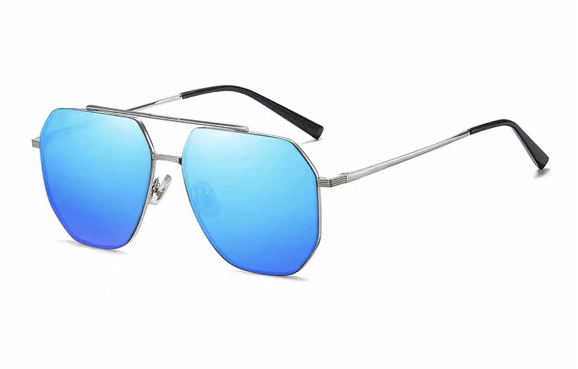 优幽兰 潮流双梁小众设计感显脸小大框墨镜痞帅开车驾驶钓鱼防紫外线偏光 金属 飞行员式 太阳眼镜 男女同款情侣款