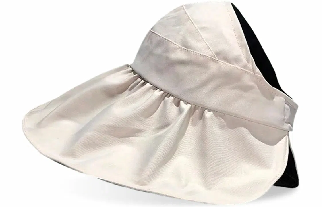 优幽兰 休闲黑胶韩版大头围显脸小旅游沙滩实用防紫外线开车骑车时髦高级感 聚酯纤维 防晒帽 女款