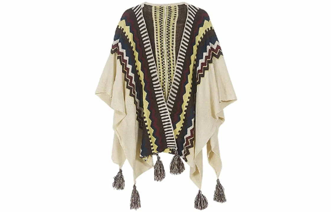 优幽兰 复古民族风仿羊绒旅游加厚保暖秋冬外搭两用御寒 披肩 女款