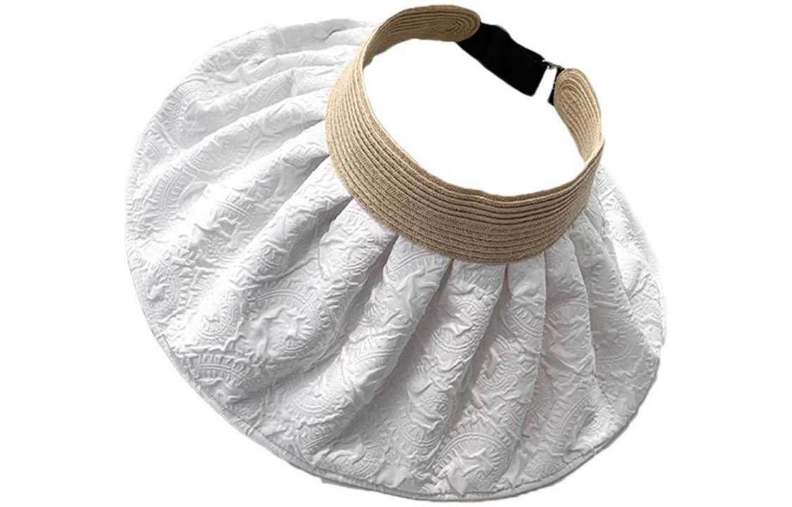 优幽兰 帽檐防紫外线法式慵懒风温柔甜美小清新户外双面可戴 聚酯纤维 防晒帽 女款