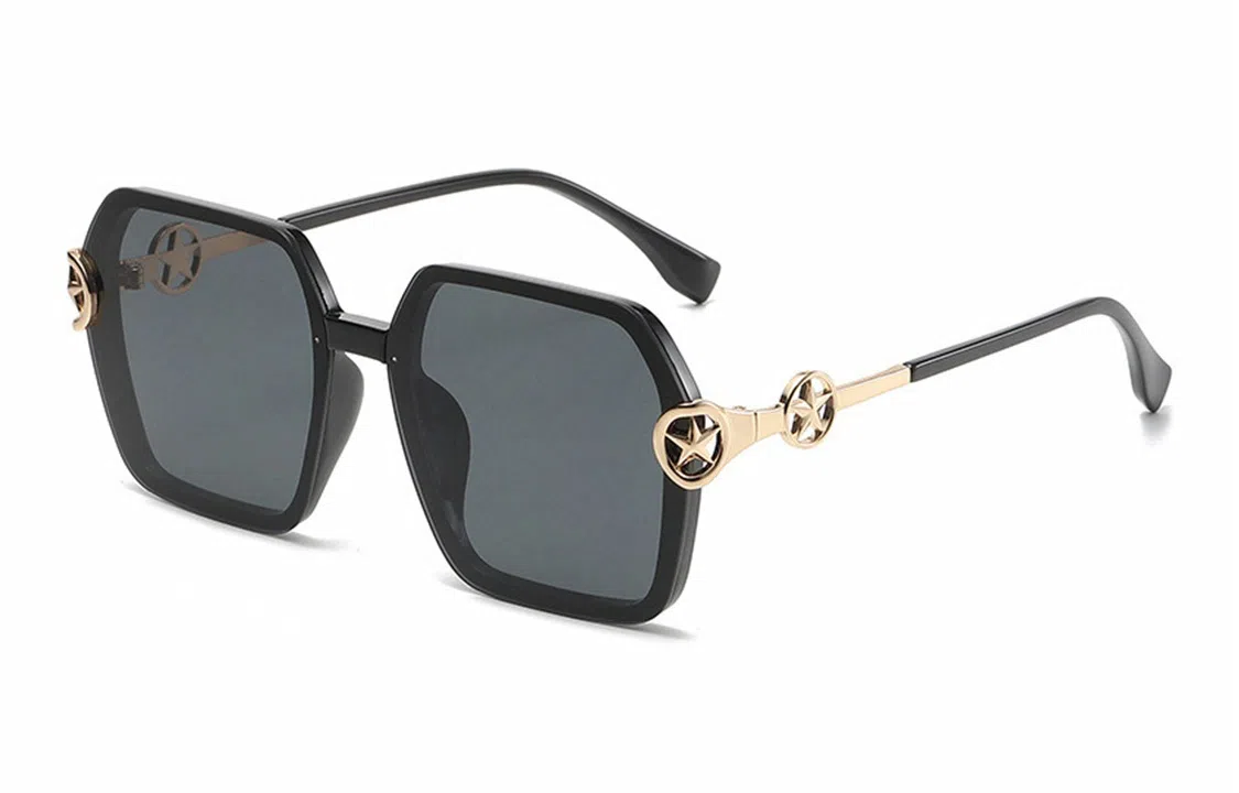 优幽兰 小众韩版高级感骑车开车休闲旅游潮流全框气质显脸小街拍防晒简约开车时尚穿搭 方形 太阳眼镜 男女同款情侣款