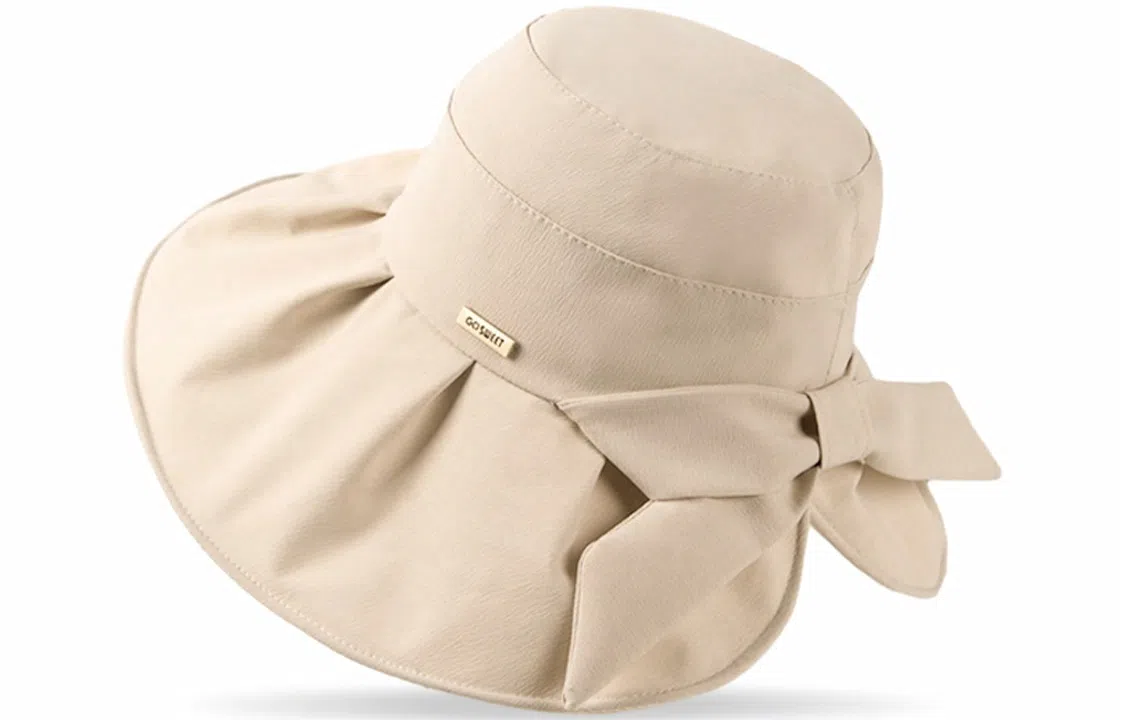 优幽兰 休闲大头围太阳帽时尚韩版遮阳帽显脸小沙滩帽防紫外线旅游实用骑车气质减龄 韩系穿搭 棉 渔夫帽 女款