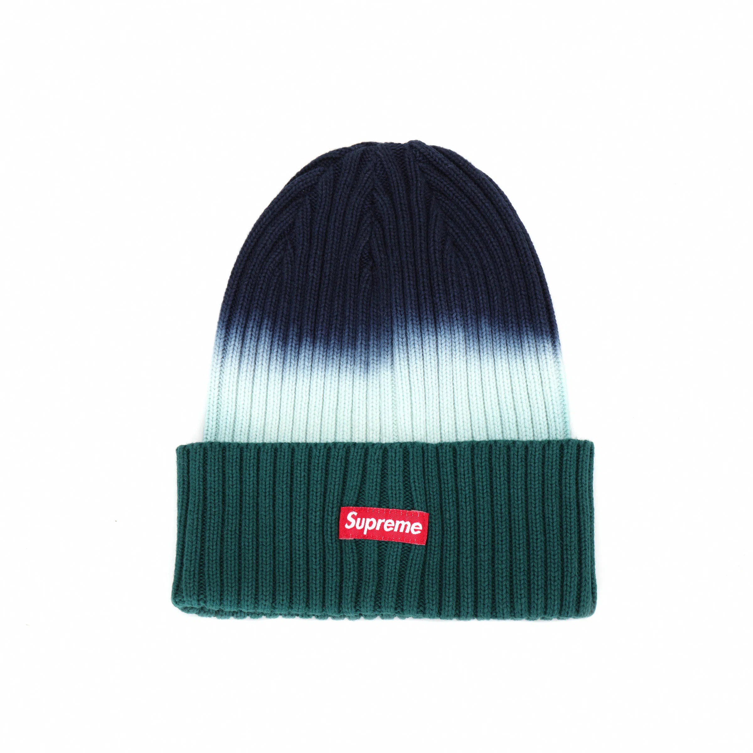 Supreme SS19 Overdyed Beanie Navy Box Logo
